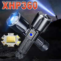 ใหม่ที่มีประสิทธิภาพมากที่สุดไฟฉาย LED XHP360แบบชาร์จไฟฉาย5โหมด Z Oomable พลังงานสูงไฟฉาย IPX6กันน้ำโคมไฟกลางแจ้ง