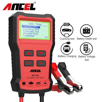ANCEL BST100 Smart Car Battery Tester 100-2000CCA Auto Battery Tool Scanner Car Battery Support 12V Battery System Diagnostic