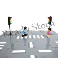 【hot sale】 ☬ B02 8x16 16X16 Street View City Series MOC Small Particle Building Blocks Intersection Road Base Plate Traffic Assembly