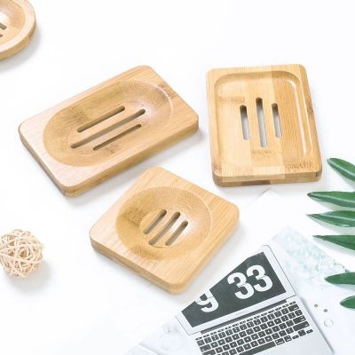Soap Box Natural Bamboo Dishes Bath Soap Holder Bamboo Case Tray Wooden Prevent Mildew Drain Box Bathroom Washroom Tools Food Storage  Dispensers