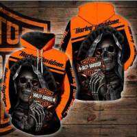 [เสื้อยืด Cloud Sense]    harley-Davidson Mens Pullover Sweatshirt, Bar &amp; Shield Hoodie, Gray 296