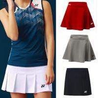 ☃Yonex กระโปรงกระโปรงสั้นแบดมินตันผู้หญิง,กระโปรงกันไฟเสื้อผ้าลูกเทนนิส Yy ฤดูร้อนระบายอากาศได้ดีกระโปรงมีจีบ