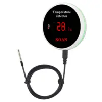 Tuya Smart Home Wifi Temperature Sensor Wire Digital Smartlife Room Water Pool Thermostat Alarm EU Plug