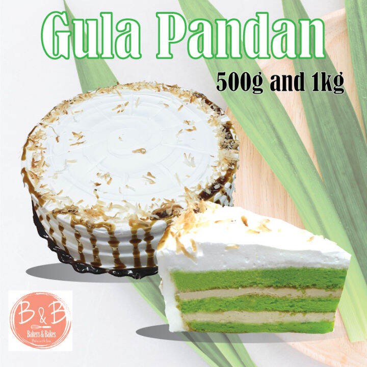 Bakers & Bakes 500g 1kg Gula Pandan Cake Lazada Singapore