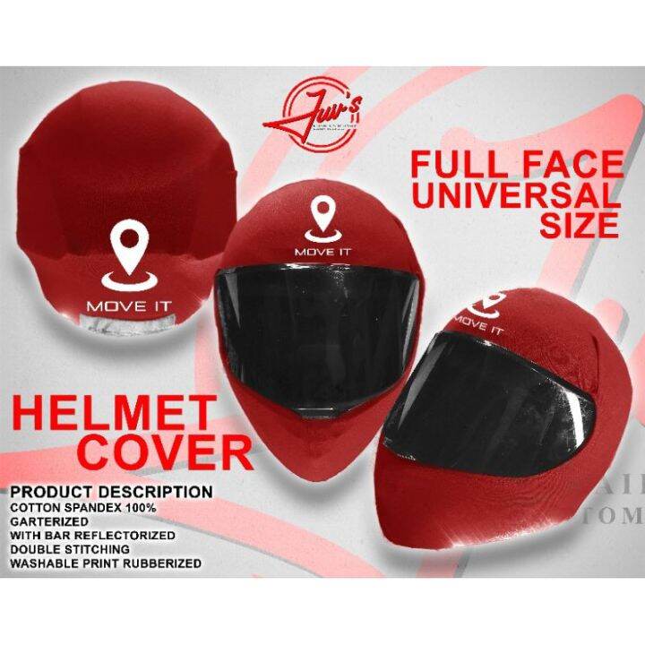 ♭Red Helmet Cover Move it Lazada PH