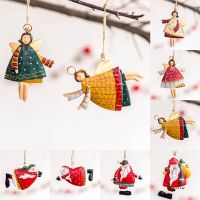 【LZ】₪☸♂  MissDeer-Natal Metal Pintado Papai Noel Pingente Xmas Tree Drop Ornamentos Decorações para Casa Brinquedos Infantis Presente de Natal Ano Novo