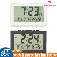 Electronic Clock With Back Support Leg Snooze Function 12/24 Hour Display ℃/℉ LCD Display Multifunctional Table Clocks