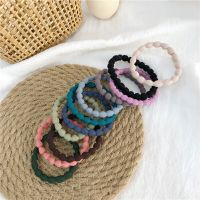 Cute Autumn and Winter Dark Bean Rubber Band Seamless High Elastic Daily Foundation Hair Band South Korea Elastic Hair rope3pcs Hair Accessories