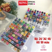 Bút màu dạ Marker Touch chuyên nghiệp cao cấp Hộp màu 24 36 48 60 80 màu
