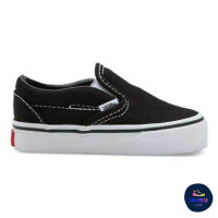 [ของแท้ ส่งฟรี จากไทย] รองเท้าเด็ก VANS TODDLER CANVAS SLIP-ON V - BLACK