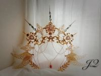 HiGuangGou Baroque Cross Spikes Halo Crown ซาวน่าวงสำหรับผู้หญิง,Virgin Mary Cosplay,Lolita, KC Noitra,ซาวน่าชิ้นนางฟ้า,ชุด Médiateur