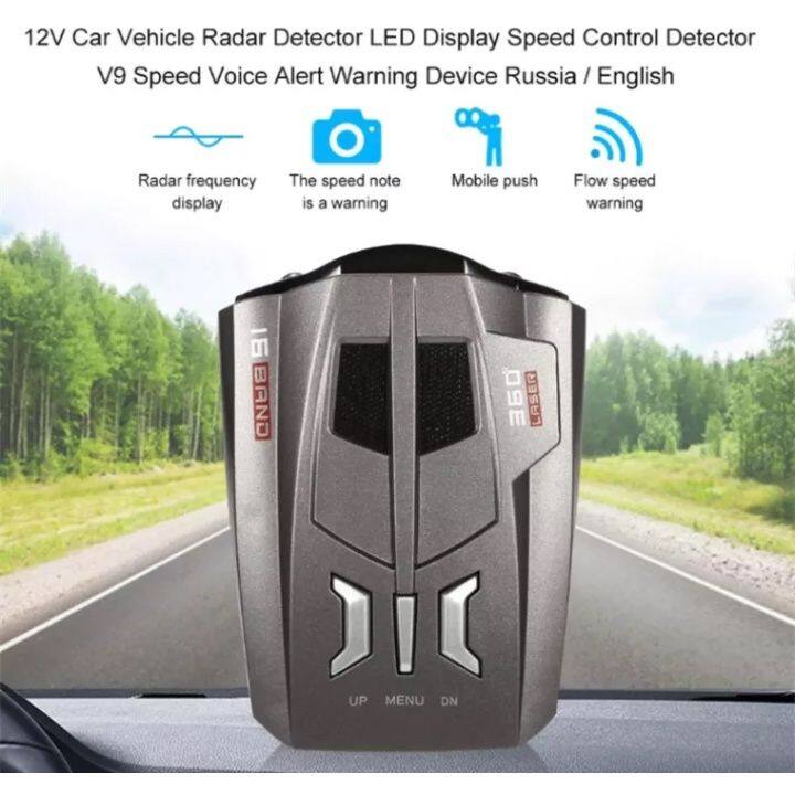 เครื่องเตือนตรวจจับความเร็ว-เครื่องเตือนกล้องตรวจจับความเร็ว-radar-detector-v9-มีเสียงภาษาไทย