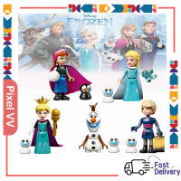 Princess Series Elsa Anna Minifigures บล็อกตัวต่อแช่แข็งของเล่นเด็กผู้หญิงของขวัญน้องสาว