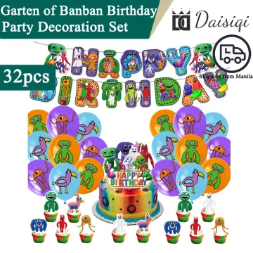Garten Of Banban Theme Birthday Party Supplies Kit Cartoon Banner