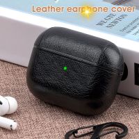 ฝาครอบป้องกันหนังสําหรับ Airpods Pro 2 3 1 Case Leather เคสเจนเนอเรชั่น, อุปกรณ์เสริมหูฟัง Apple พร้อมพวงกุญแจ Hook Lock, ผู้หญิงผู้ชาย, สีดํา