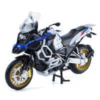 112宝马R1250GS仿真合金摩托车模型儿童玩具车声光避震摆件