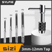 【HOT】☜ﺴ☍ Adjustable T-Handle Ratchet Holder Wrench with 5pcs 3mm-8mm Machine Screw Thread Metric Plug T-shaped