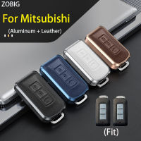 ZOBIG เคสที่ห้อยกุญแจหนัง + อลูมิเนียมพร้อมพวงกุญแจสำหรับ Mitsubishi Xpander Attrage คนต่างด้าว Pajero Sport Triton Eclipse Montero