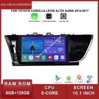 10.1นิ้วสำหรับ Toyota Corolla Levin Altis Auris 2014-2017สเตอริโอวิทยุรถยนต์ Android 12 QLED GPS MP5เครื่องเล่นมัลติมีเดียหน่วยหัวต่อระบบนำทาง