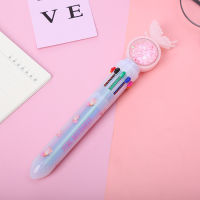 ปากกา ปากกาลูกลื่น 10 สี ขนาด 0.5mm ลายผีเสื้อ น่ารักสดใส