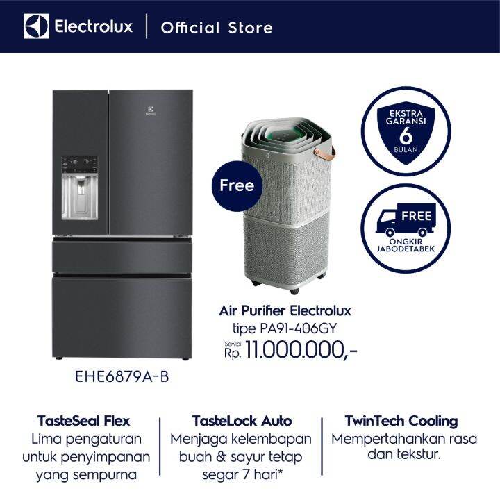 Electrolux Lemari Es Inverter French Door NutriFresh® 617L Model ...