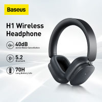 Baseus H1 Wireless Headphones 40dB ANC Active Noise Cancelling Earphones Bluetooth 5.2 Headsets with 4-mics 70H Battery Life