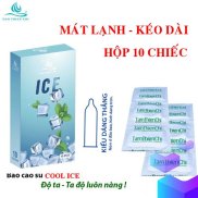 HCMHộp 10 chiếc - Bao cao su Tâm Thiện Chí TTC COOL ICE mỏng trơn mát lạnh