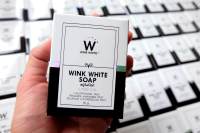 Wink white Soap สบู่วิ๊งไวท์ สูตรใหม่ ด้วยสตอเบอรี่ขาว (ขนาด 80 กรัม x 200 ก้อน)