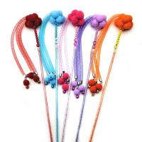 Cat Teaser Toy Bell Pom Pom Ball Tassel Interactive Pet Stick Toy Kitten Wand Sticks Pet Toys For Cat Playing Toy Pet Supplies Toys