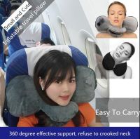 Inflatable U Shape Neck Cushion Travel Pillow Office Airplane Driving Nap Support Head Rest Health Care Decorative Travel pillows