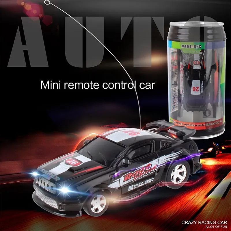 8 Colors Hot Sales Coke Can Mini RC Car Radio Remote Control Micro Racing  Car 4 Frequencies Toy For Kids Gifts RC Models 