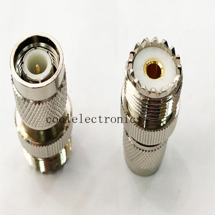 2pcs UHF Female SO239 to TNC male Plug RF Coax Cable Adapter Connector