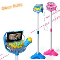 《Miss you electronic》 Okus Baby Newesterly Education MusicalStand Type Music Microphone ไมโครโฟนคาราโอเกะแบบปรับได้Microphone Accessories