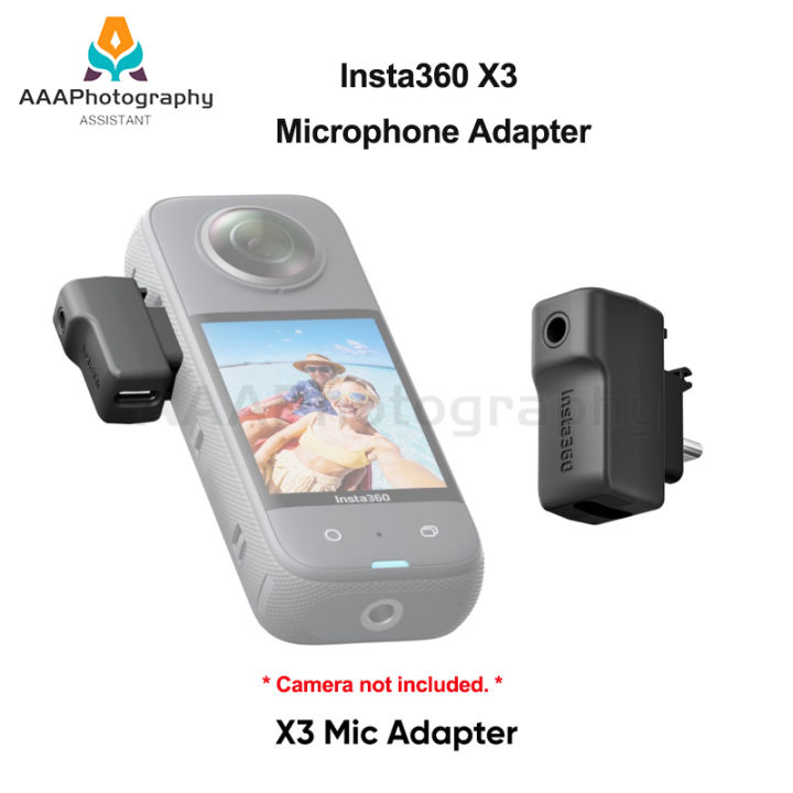 Cynova Mic Adapter for Insta360 One x3 Action Camera Accessories