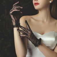 ♠ Women Bride Gloves Girls Formal Wrist Length Prom Costume Accessories Lace Gloves for Wedding