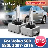 Roadsun 2ชิ้น D1s 6000K Hid ซีนอนหลอดไฟไฟหน้าสีขาว Lampu Depan Mobil สำหรับ Volvo S80 S80l 2007 2008 2010 2011 2016 2012