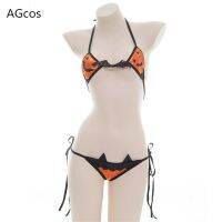 AGCOS Original Design Halloween Devil Pumpkin Lingeries Underwear Cosplay Costume Woman Sexy Cosplay