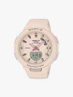 Casio นาฬิกาข้อมือผู้หญิง Baby-G Beige Dial Beige  รุ่น BSA-B100-4A1DR ของแท้ 100% มีการรับประกัน 1 ปี คืนสินค้าภายใน 15 วัน | Ralunar