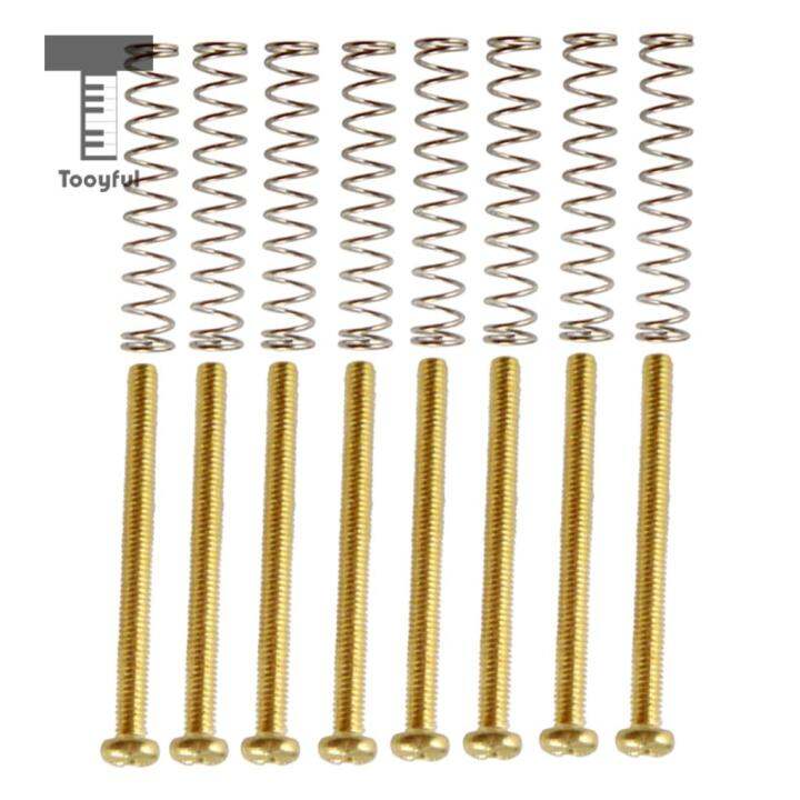 tooyful-8-pieces-metal-humbucker-double-coils-pickup-frame-clamp-screws-springs-for-electric-guitar-replacement-parts