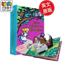 Alice in Wonderland, sleepwalking in Wonderland, three-dimensional book in English, original English book alice S Adventures in Wonderland genuine