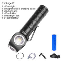 Asafee 1936 Multi-function headlight flashlight 800LM With Pen Holder IPX4 Waterproof Flashlight 3 mode Headlamp Magnetic USB Charging Lamp