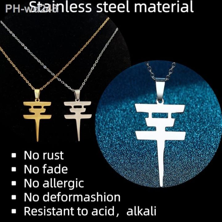 tokio-hotel-pendant-necklace-for-men-women-kpop-collar-collares-para-mujer-choker-stainless-steel-jewelry-korean-fashion-chain