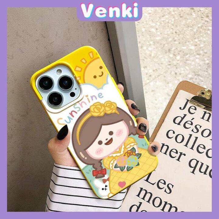 venki-เคสไอโฟน11-เคส-iphone-soft-tpu-เคสลูกอมสีเหลืองมันวาวน่ารัก-sunshine-girl-ป้องกันกล้องกันกระแทกสำหรับ-iphone-14-13-12-11-pro-max-7-8-plus-x-xr