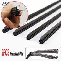 Pair Auto Car Rubber Bracketless Wiper Blade Refill 6mm 24 quot;/26 quot; Windshield Windscreen Frameless Wiper Refills Front Rear Window