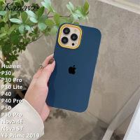 Kanavi เคสโทรศัพท์แฟชั่นหรูหราสำหรับ Huawei P30 P30 Pro P30 Lite P40 P50 Pro Nova 4E 5T Y9 Prime 2019อินเทรนด์สี3 In 1ซิลิโคนนิ่มกันกระแทกฝาครอบโทรศัพท์