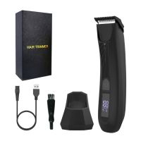 Body Grooming Electric เครื่องโกนหนวดแบบใกล้ชิดสำหรับผู้ชาย Intimate Hair Trimmer สำหรับ Groin Area &amp; Pubic Hair Waterproof Wet/dry