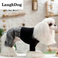 2023 New Denim Pet Dog Overalls Spring Autumn Puppy Jumpsuit Vest Aashion Dog Clothes Cowboy Puppy Teddy Denim Costume Jacket