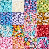 50g Edible Colorful Sugar Beads Pink Cake Decorating DIY Cake Sprinkles Baking Sweet Wedding Cake Decorating Tool Cake Tools