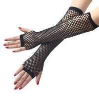 hot【DT】 Punk Goth Disco Fishnet Gloves Costume Fingerless Mesh Protection 2021 NEW Wholesale