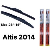 โปรโมชั่นพิเศษ ที่ปัดน้ำฝน ใบปัดน้ำฝน ซิลิโคน ตรงรุ่น Altis 2104 ไชค์26”-14” ยี่ห้อ Diamond กล่องแดง 1คู่ ราคาถูก ใบปัดน้ำฝน ราคาถูก รถยนต์ ราคาถูกพิเศษ